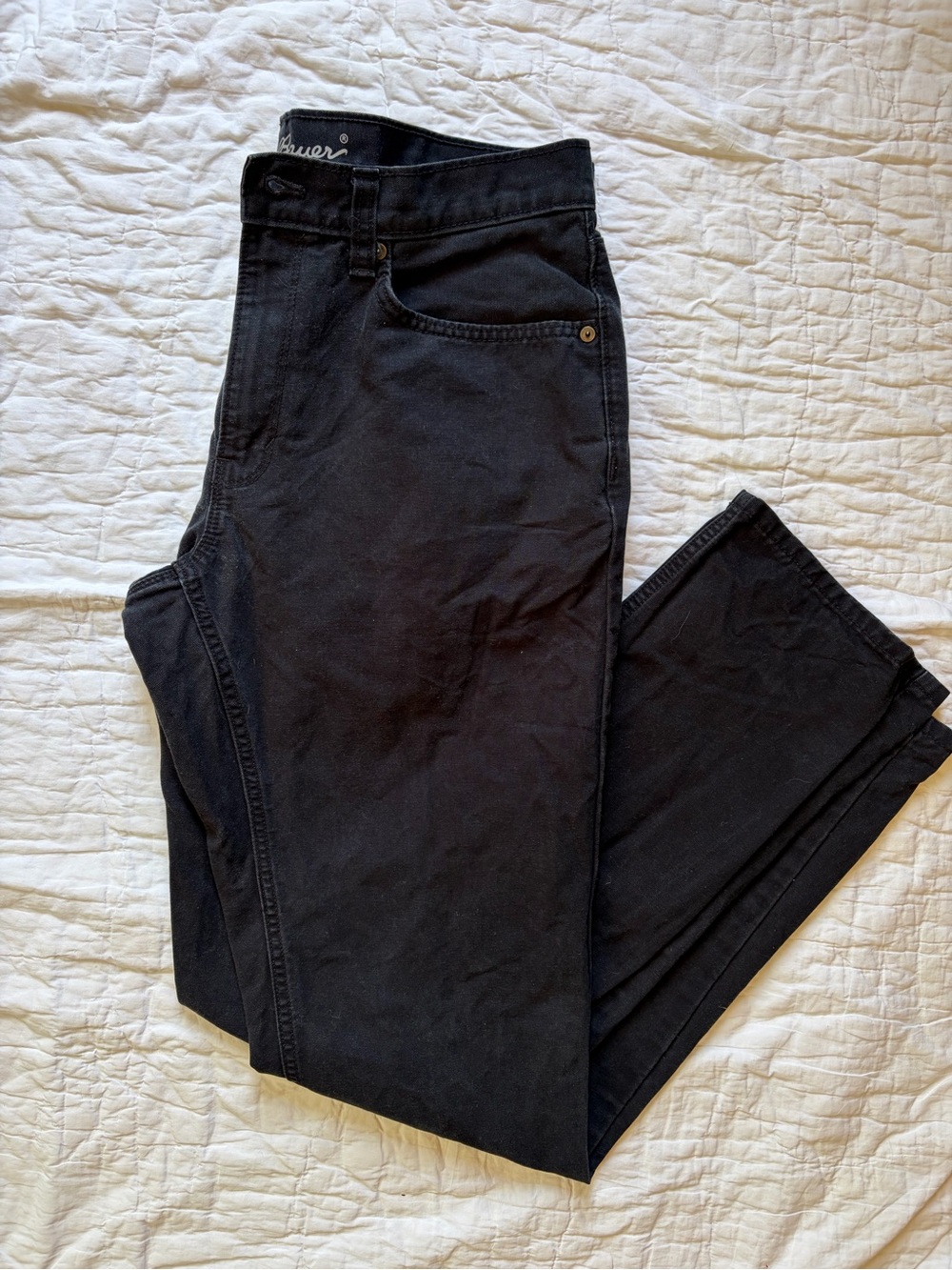 Black High-Rise Straight Leg pants